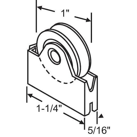 Strybuc Patio Screen Door Roller Assy. 10-408M